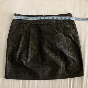 Gap Animal Print Shiny Lined Skirt - size 0